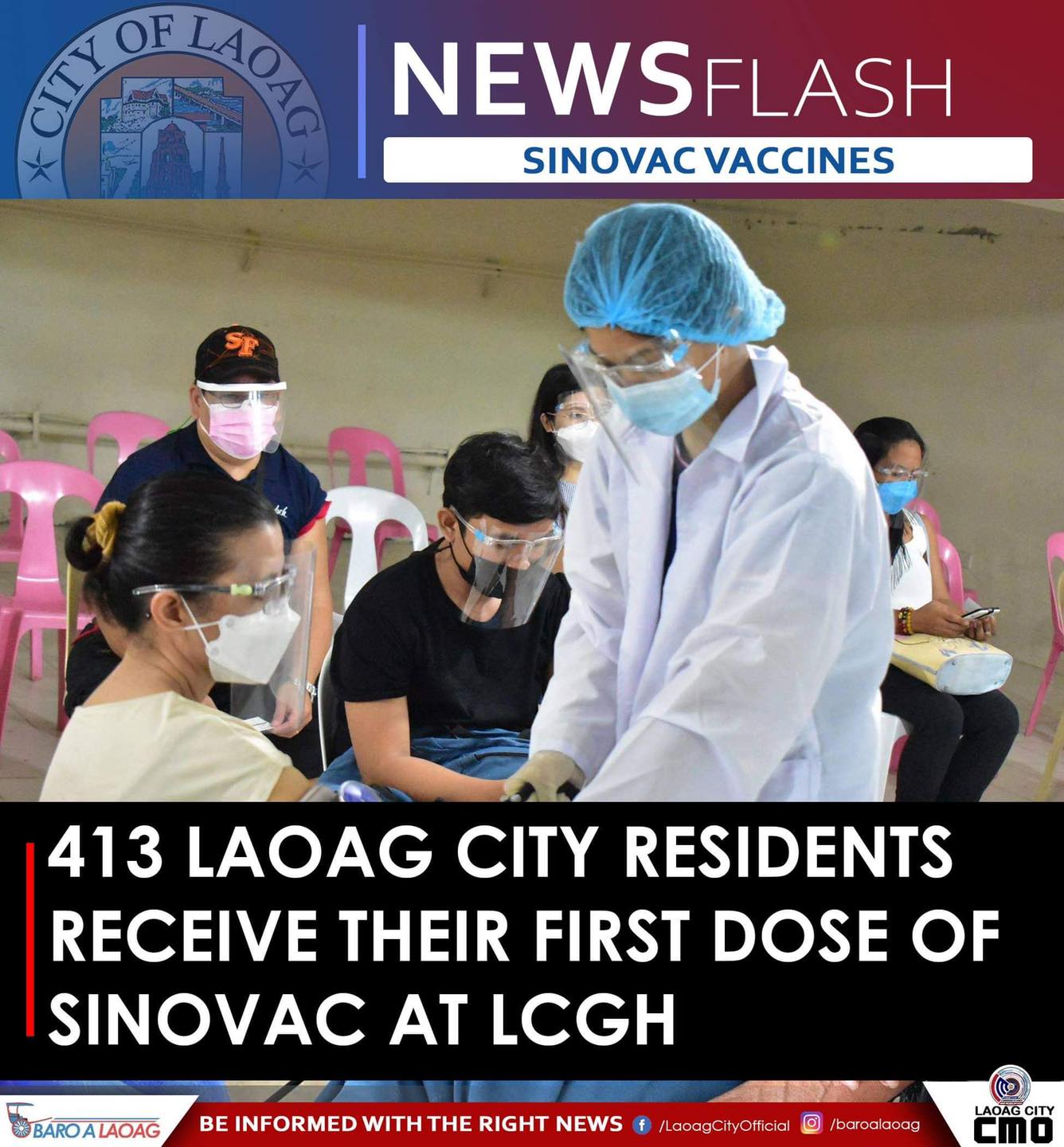 413 Laoag City Residents Receive Their First Dose Of Sinovac At Lcgh City Government Of Laoag 8628