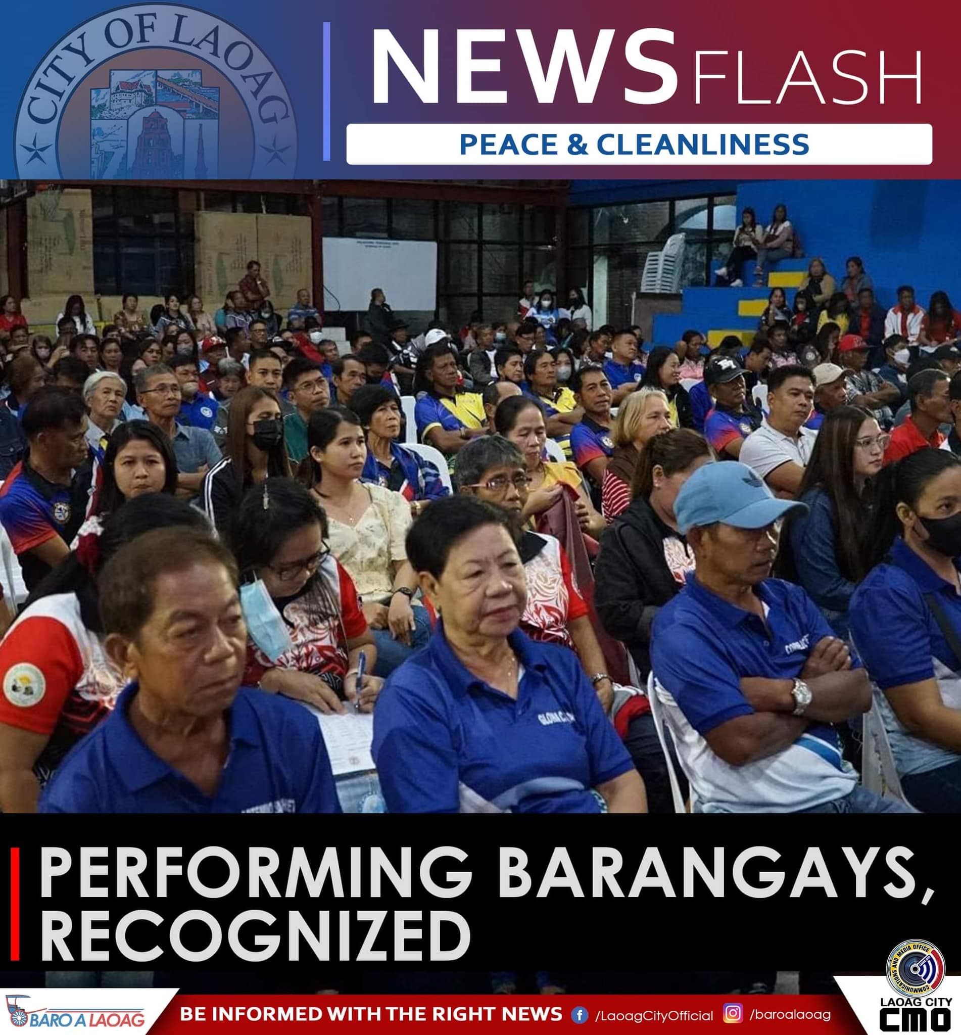 PERFORMING BARANGAYS RECOGNIZED – City Government of Laoag